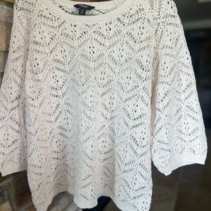 Cream Crochet Sweater